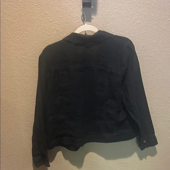 Charter Club Black Linen Jacket - Picture 4 of 4